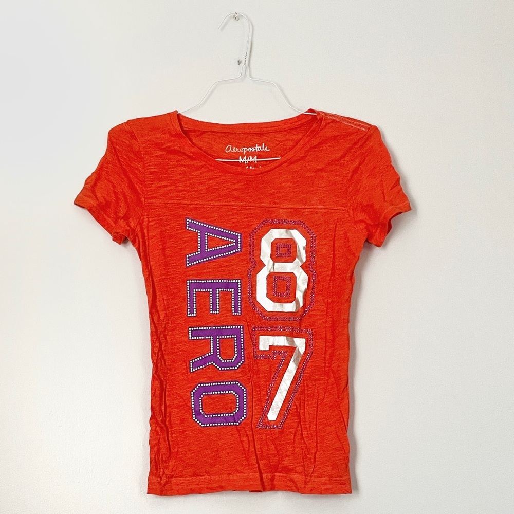 Orange Aeropostale Short Sleeve Tee. Size M.